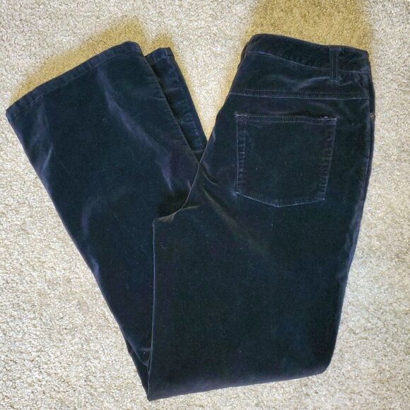 Newport News Jeanology –  Black Velvet stretchy pants Vintage 14 - Picture 1 of 5
